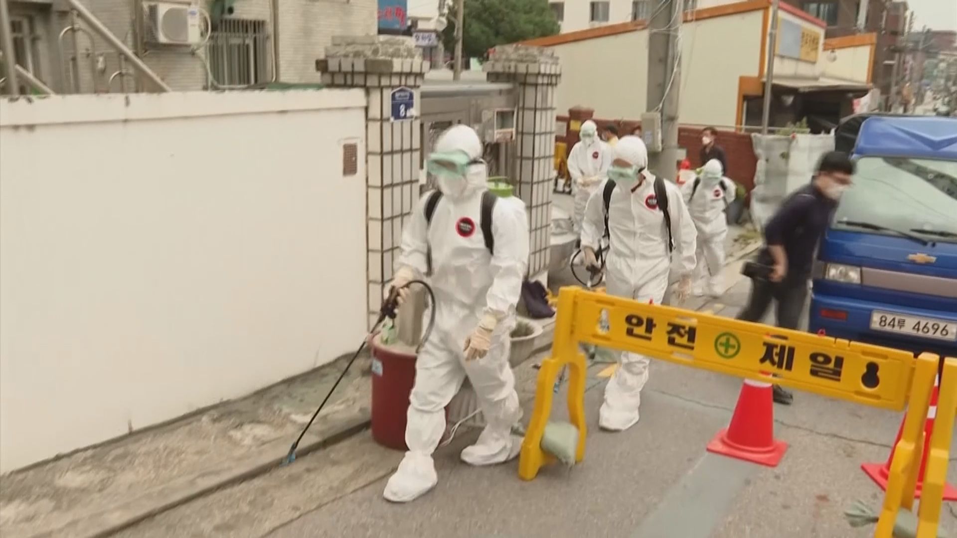 南韓新冠病毒新增確診個案連續六天達三位數