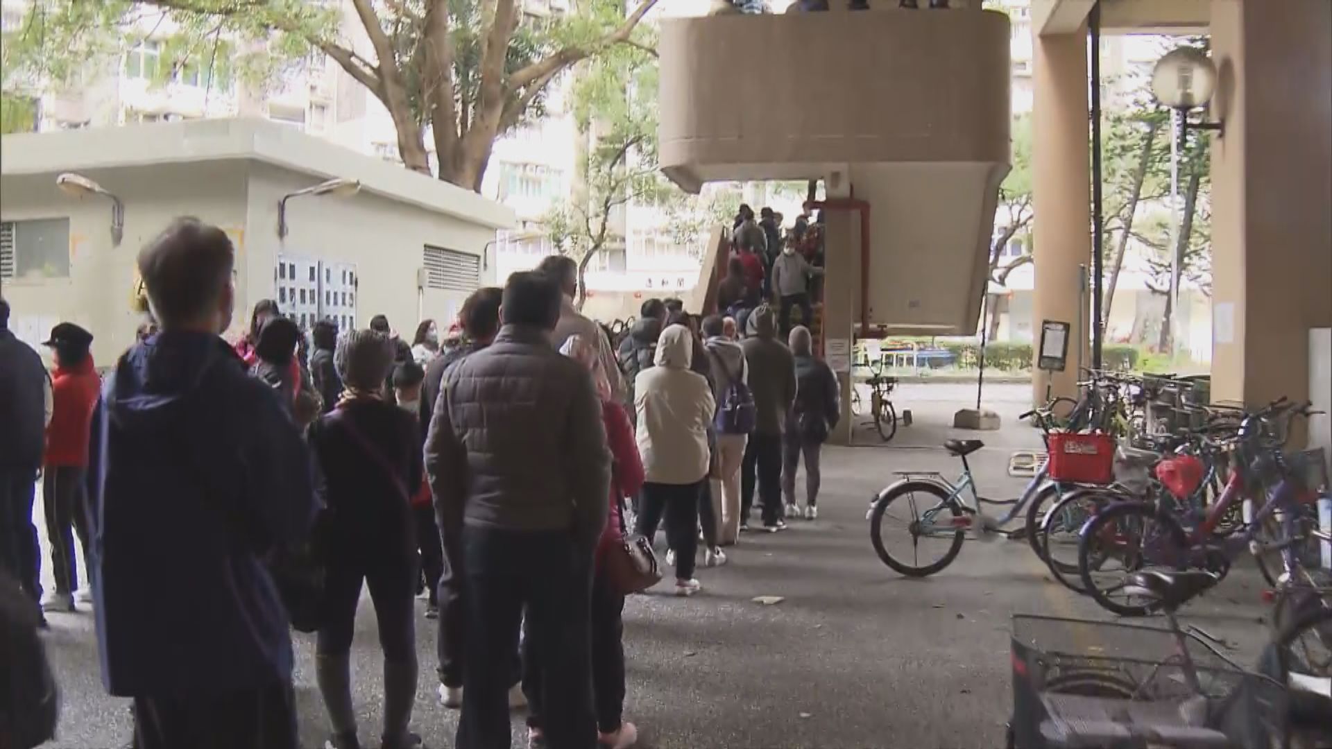 大埔太和社區檢測中心　數百市民排隊做檢測