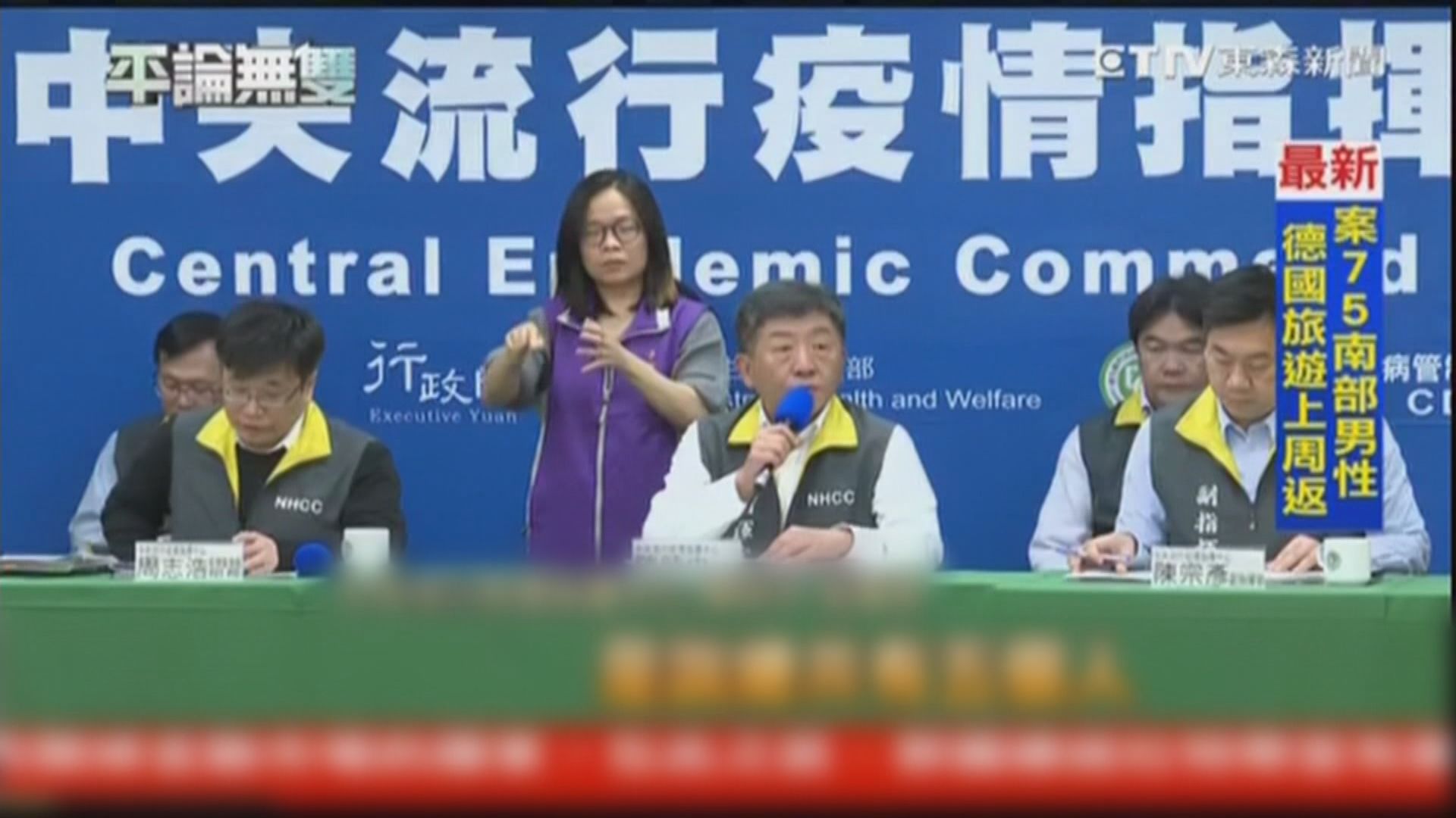 台灣新增十宗確診　均由外地傳入 