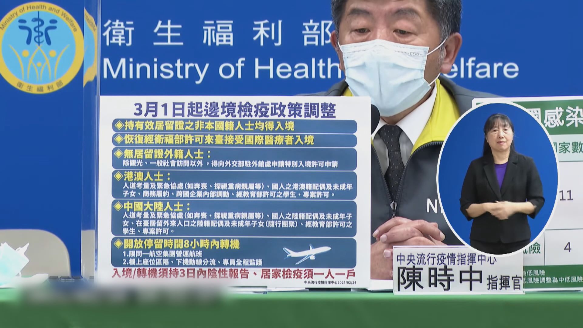 台灣三月起放寬外地人入境　旅遊觀光客未有鬆綁