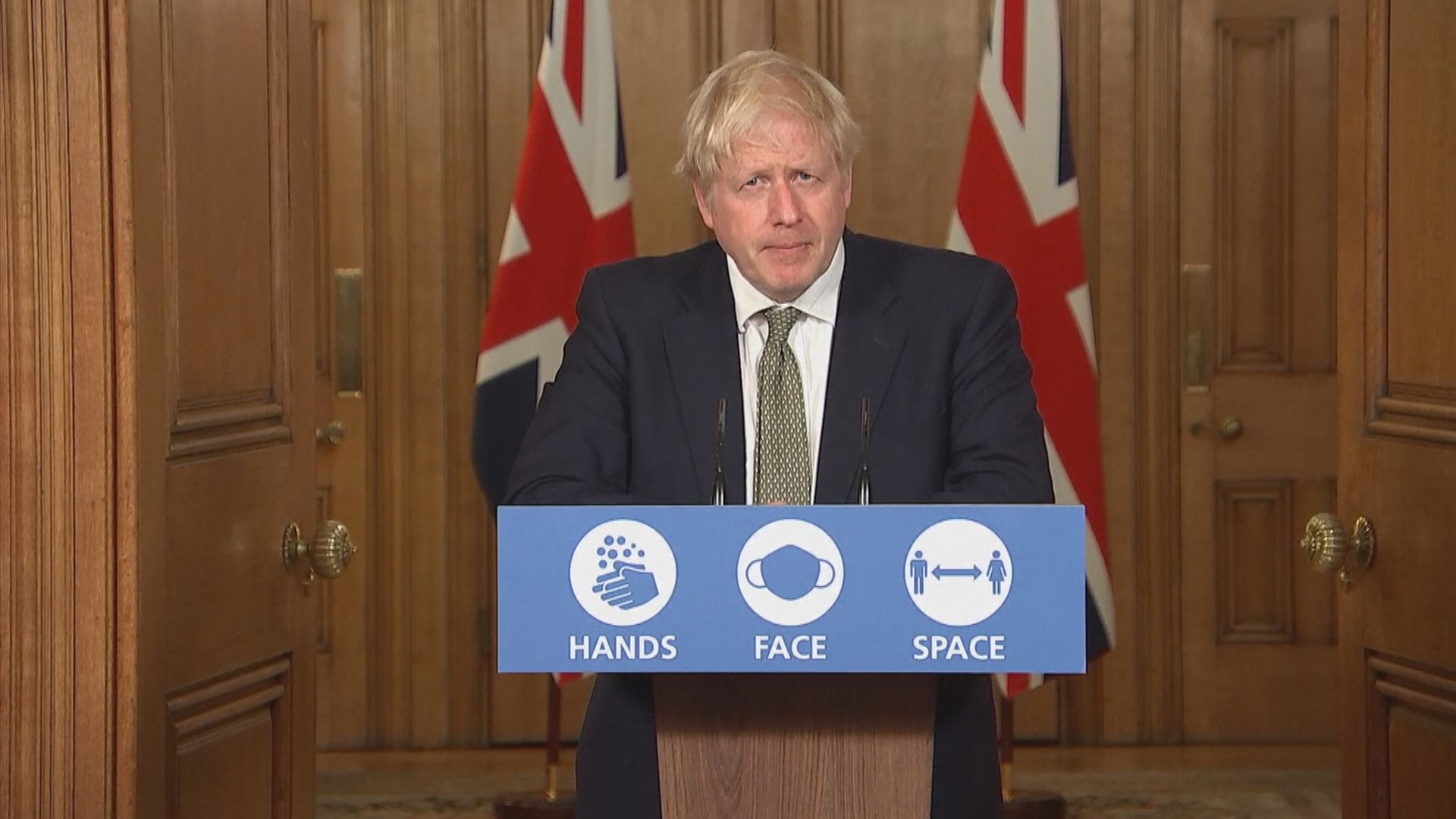 約翰遜公布英格蘭實施三級疫情警戒制度