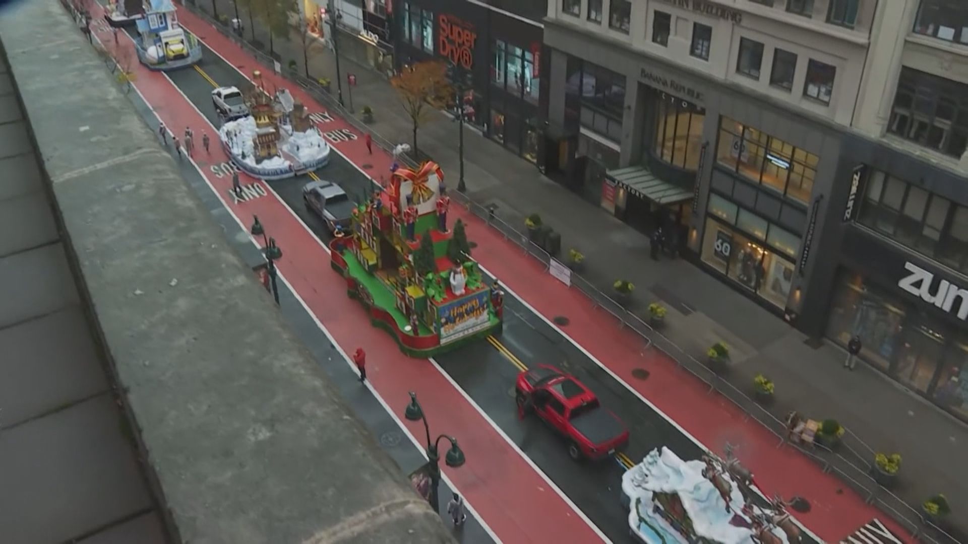 美國紐約市感恩節巡遊場面冷清