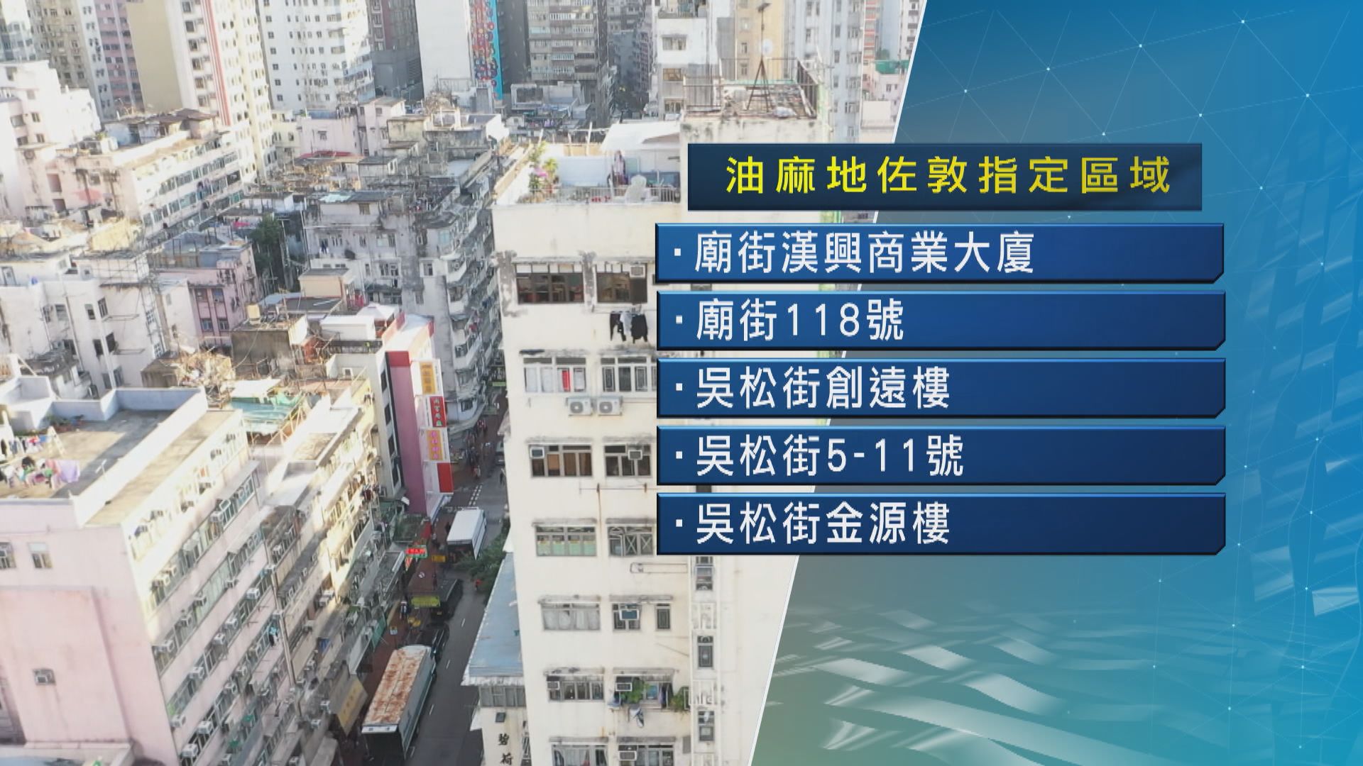 多五幢大廈因污水樣本持續陽性需強檢