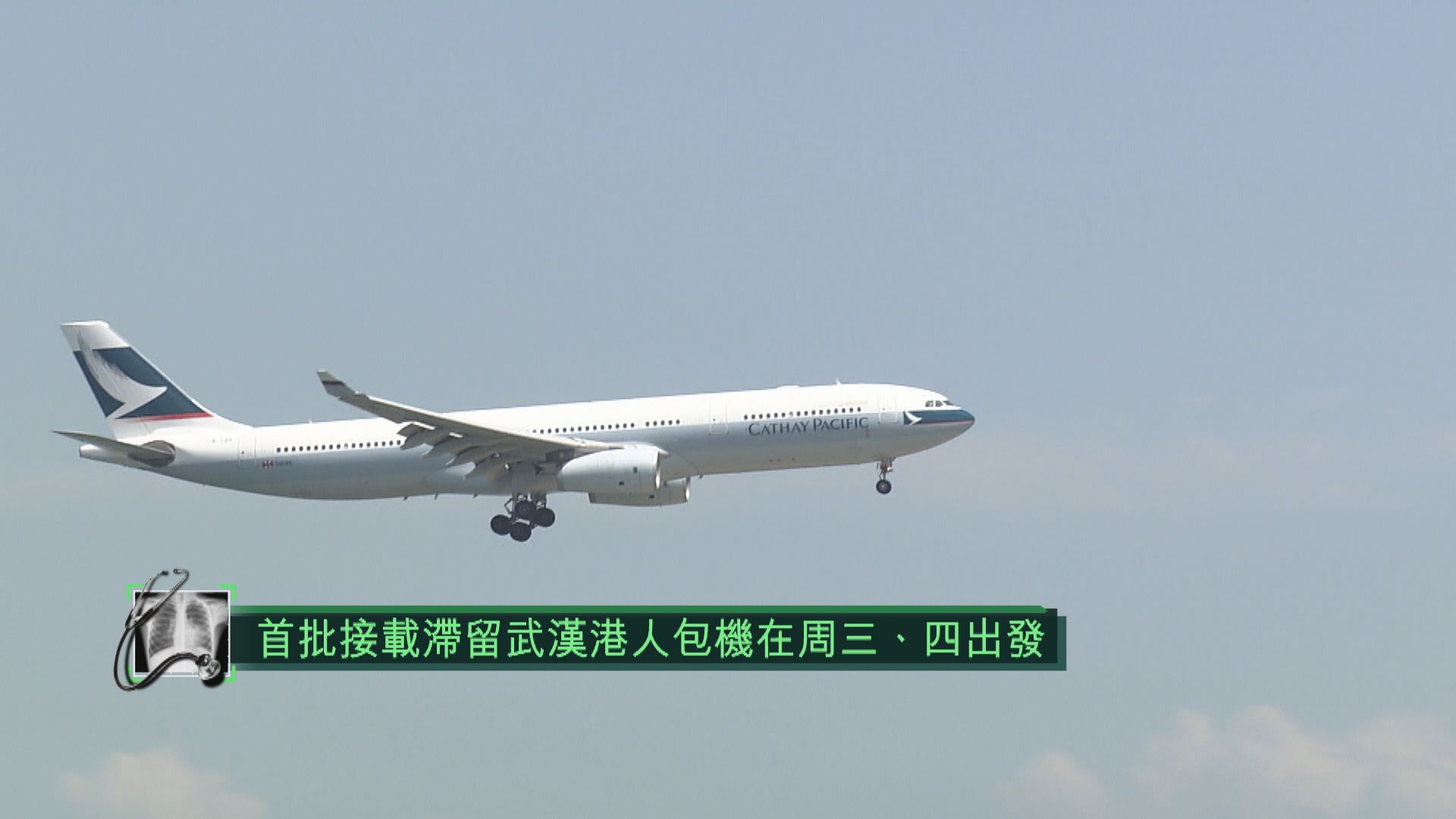 首批接載滯留武漢港人包機在周三、四出發