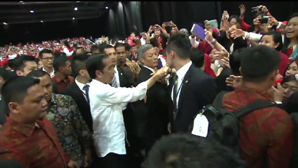 佐科維多多與在港印尼僑民會面　亞博稱有5000人參加