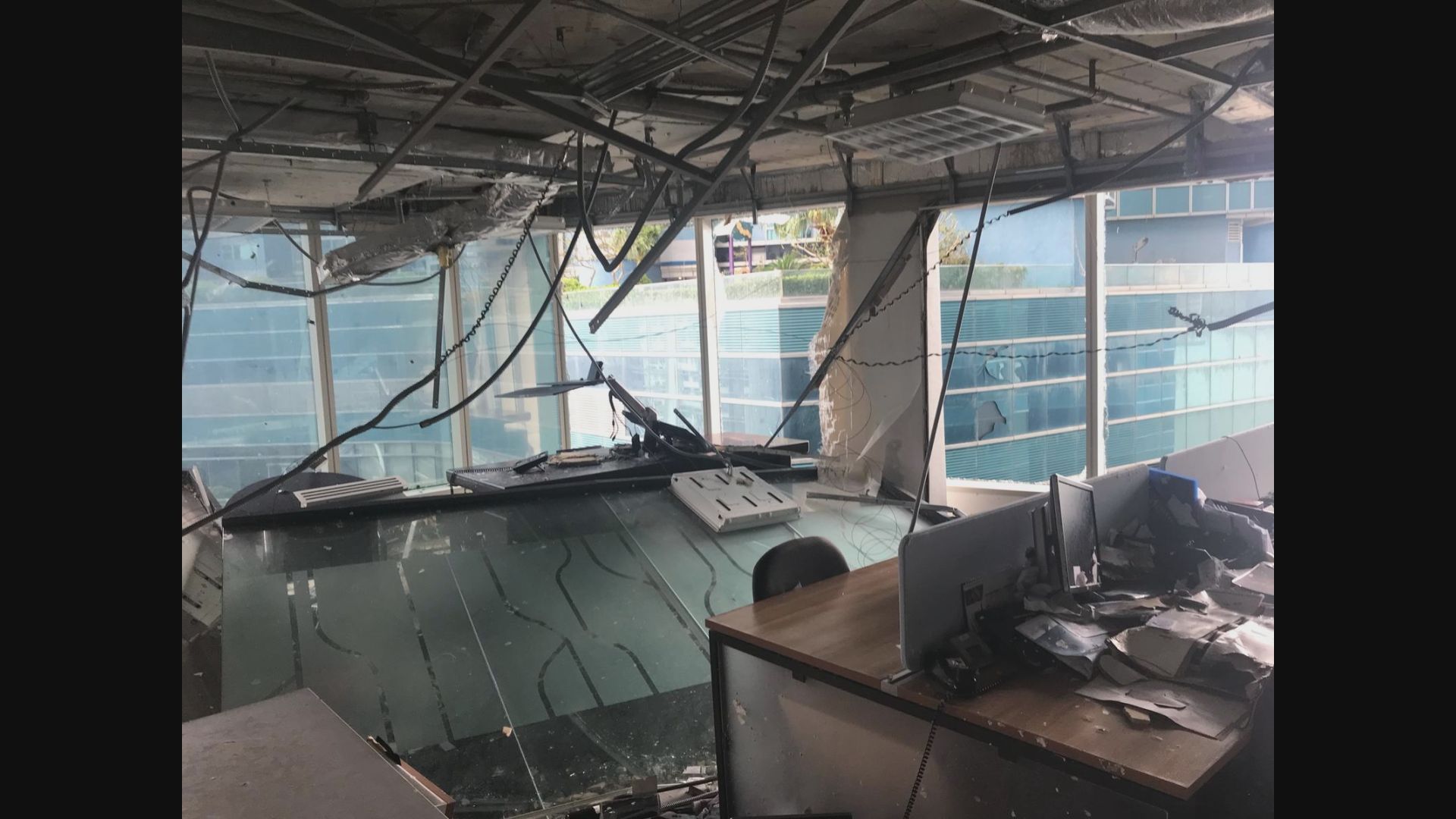 紅磡商廈及學校損毀嚴重