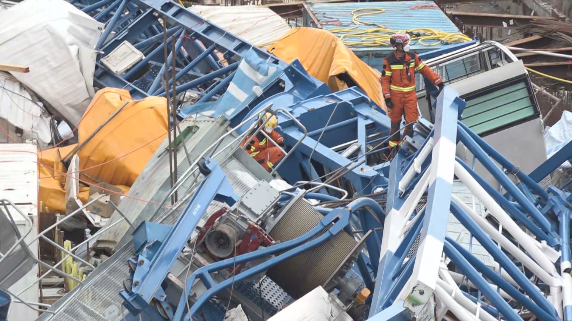 天秤倒冧兩死事故　地盤工人：聽到燒焊脫落聲後天秤倒下