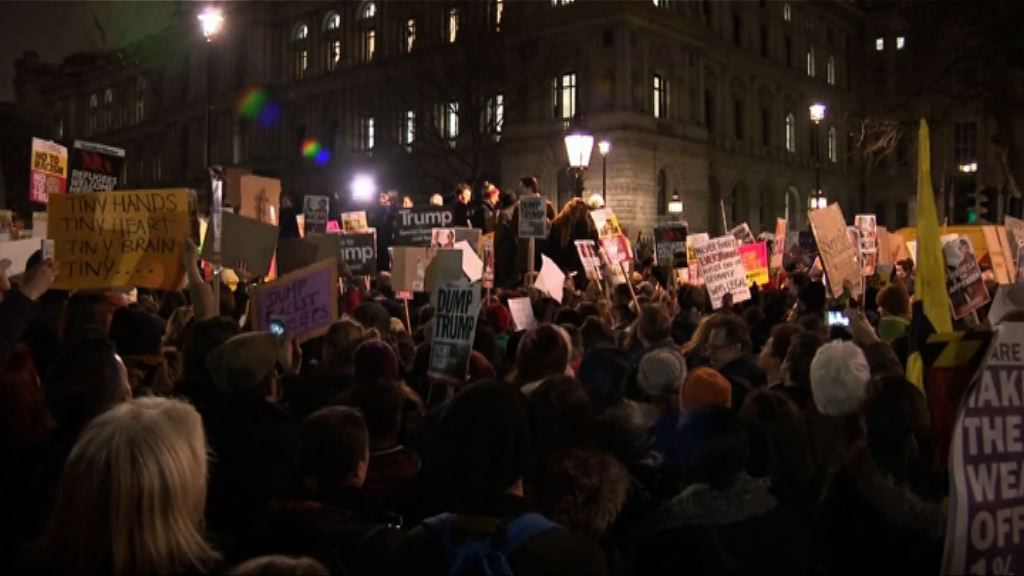 英國多處示威反特朗普到訪　文翠珊拒撤邀請