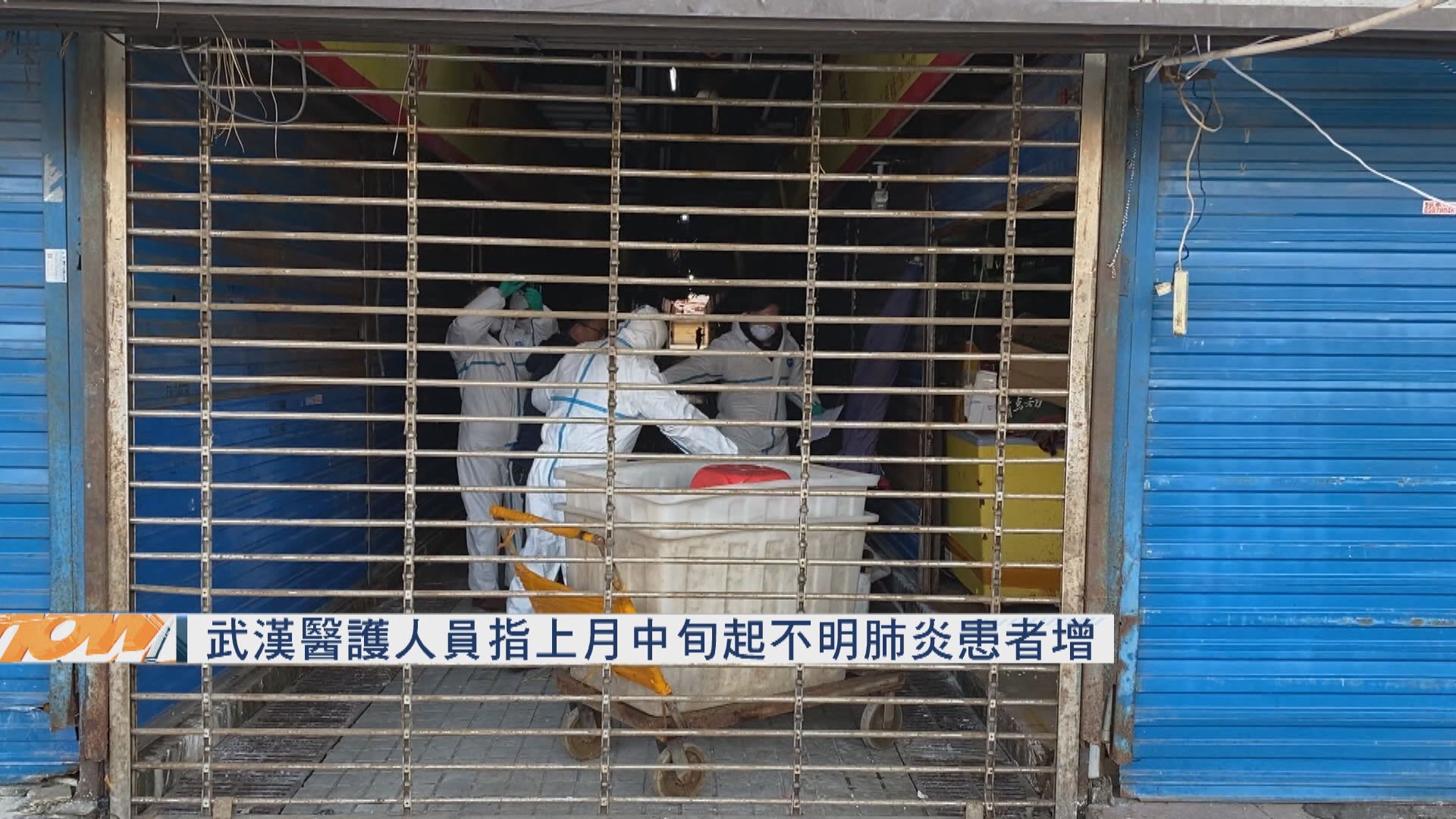 武漢醫護人員指上月中旬起不明肺炎患者增