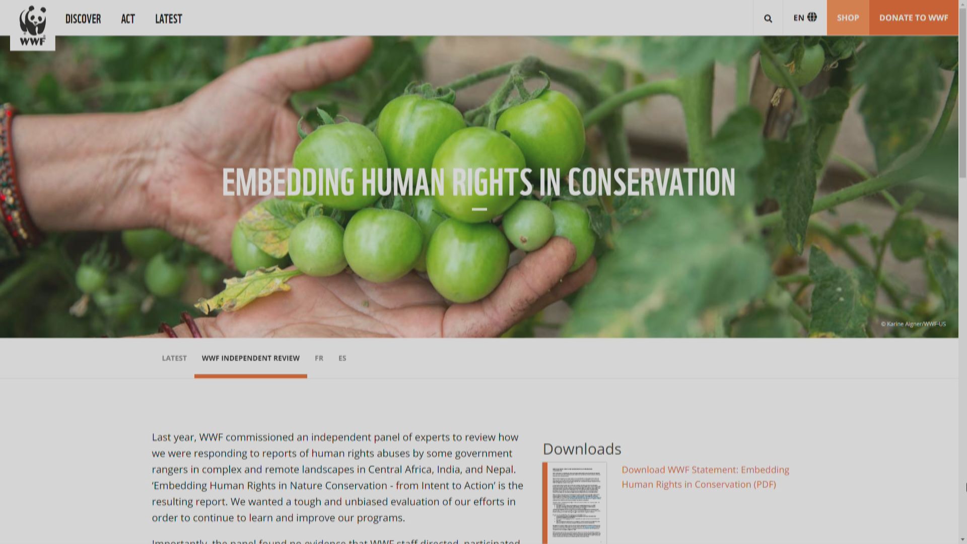 WWF被指縱容國家公園反盜獵管理員侵犯人權