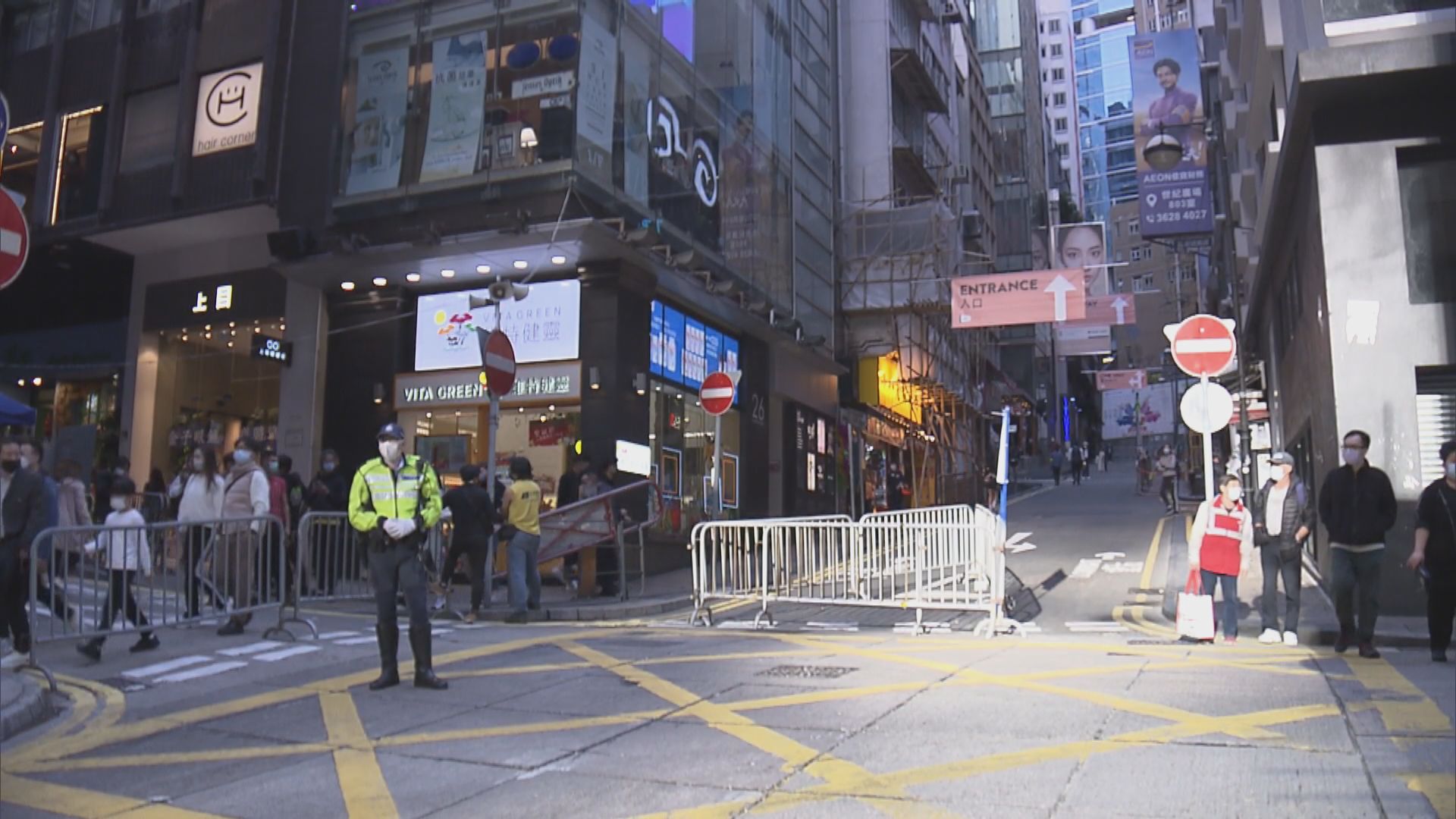 平安夜蘭桂坊一帶有封路措施