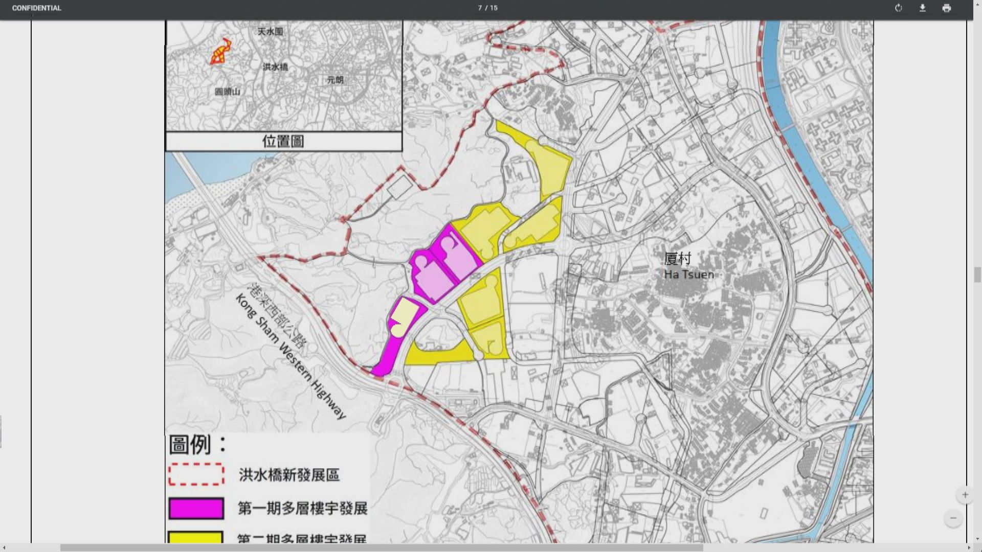 政府建議在洪水橋及元朗工業邨重置棕地作業