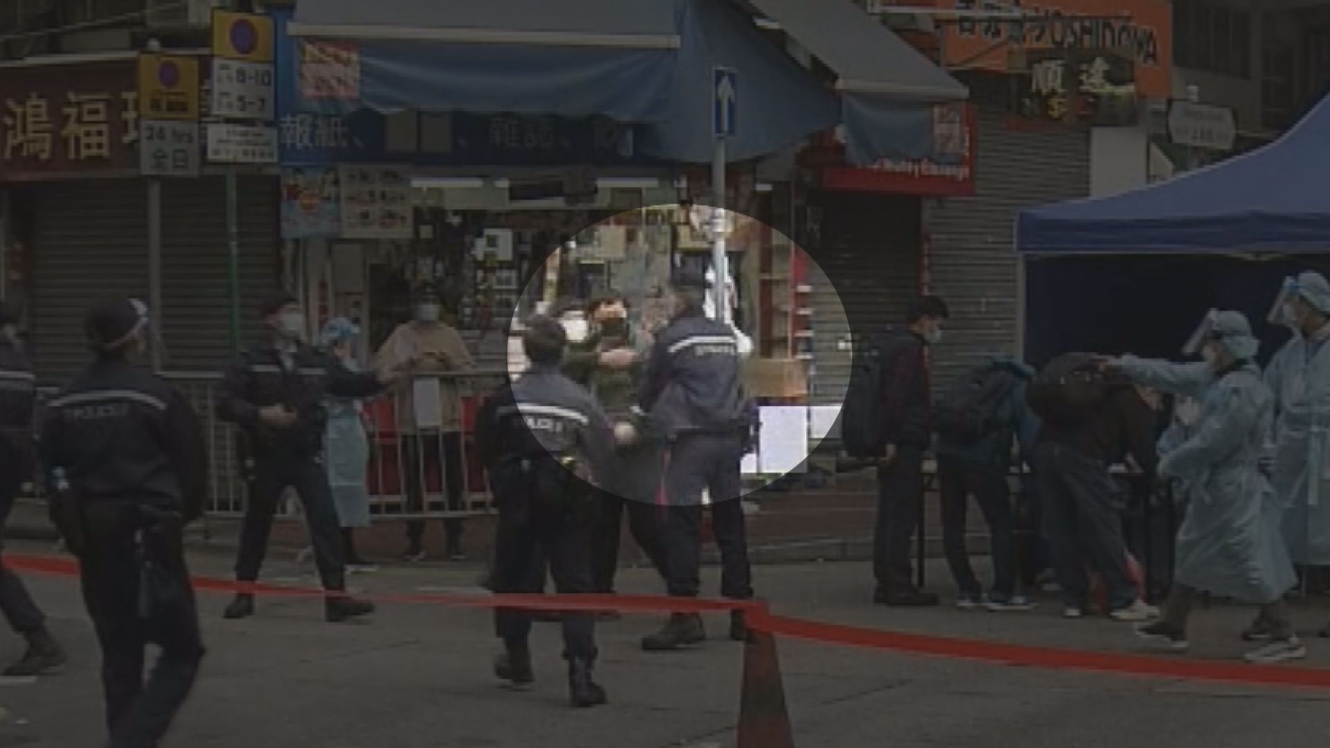 一名男子不滿受限區域安排襲警被捕