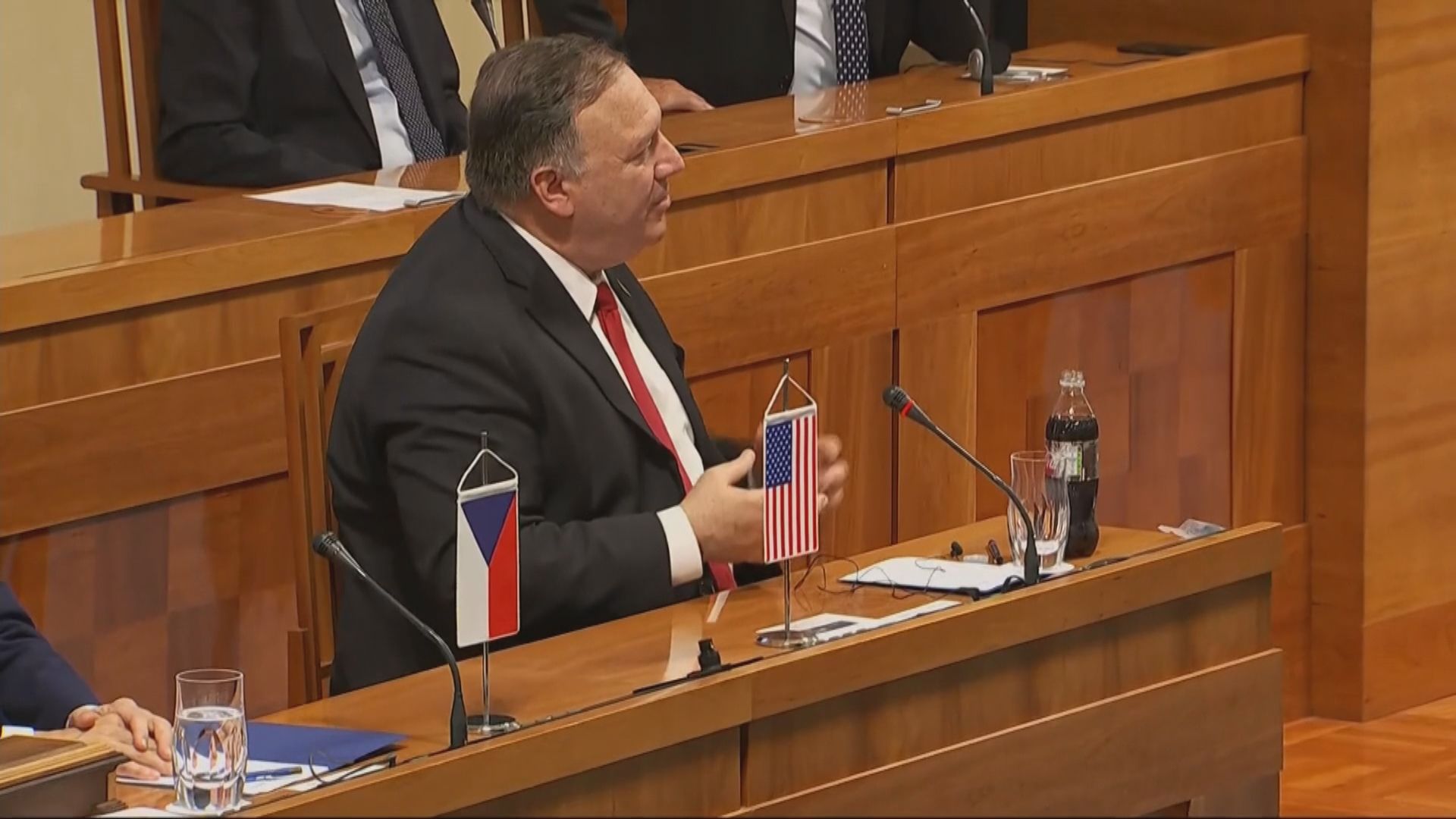 中國駐捷克大使館批評蓬佩奧惡意挑撥