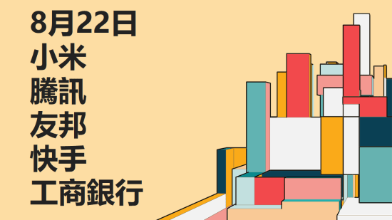 8月22日 技術分析 #小米 #騰訊 #友邦 #快手 #工商銀行