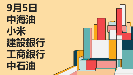 9月5日 港股分析：中海油、小米、建設銀行、工商銀行、中石油