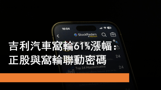 12月31日 吉利汽車窩輪61%升幅